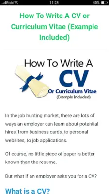 How To Write CV android App screenshot 5